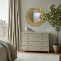 Eden Gingko Leaf Round Wall Mirror 30.5”