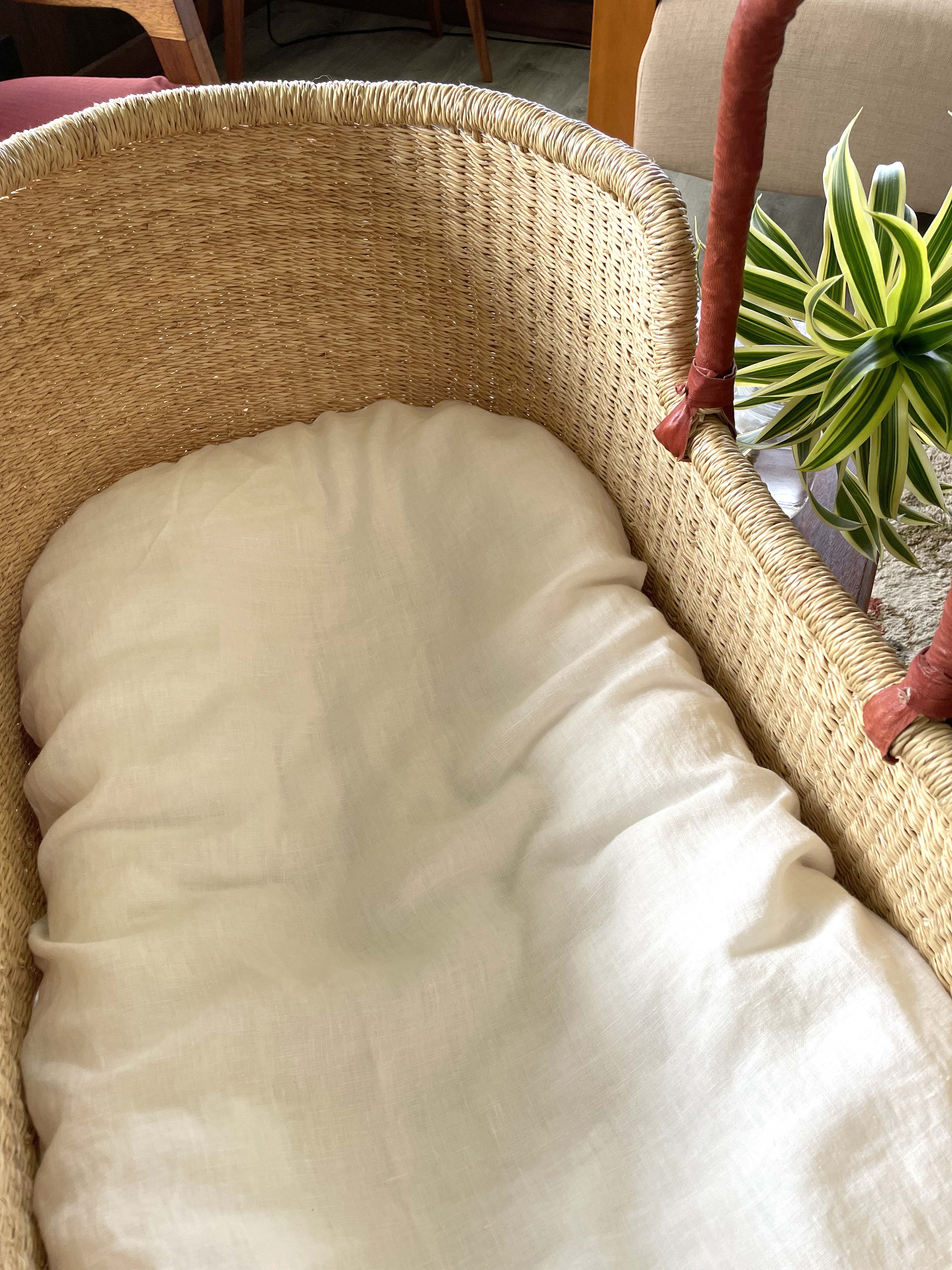 Lounger Slip Cover - Off White Washed Linen - Choose Your Lounger Secondary image