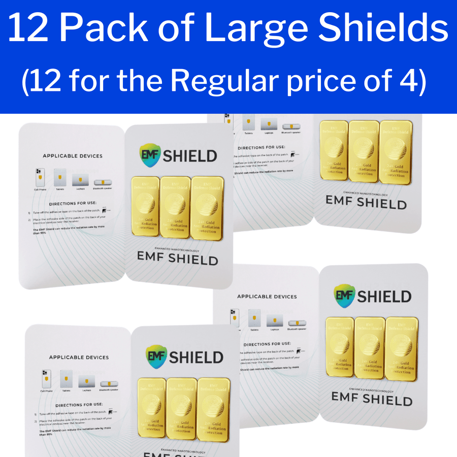 EMF Defense Shield - Large 12 PC - EMF Device Shield **BEST VALUE** (Save 67% More)