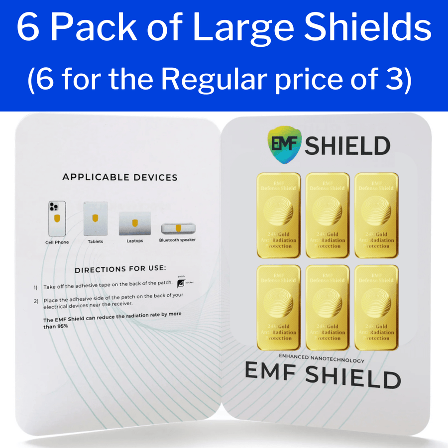 EMF Defense Shield - Large 6 PC- EMF Defense Sticker Large Shields **MOST POPULAR** (Save 49% More)