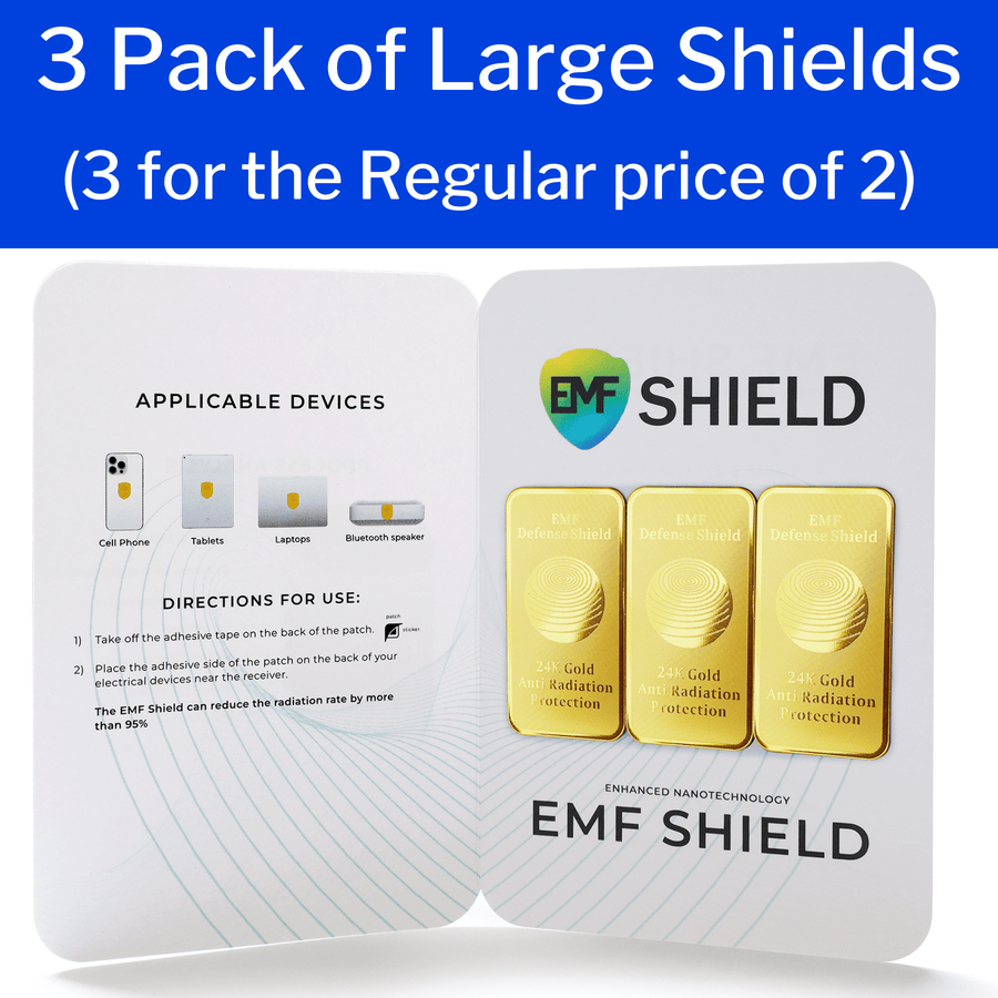 EMF Defense Shield - Large 3 PC- EMF Defense Sticker Large Shields (Save 35% More)