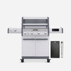 Eminence 405 | Chic Clearview® Smart Stainless Gas Grill Eminence 405 & Cast Iron Cooking Plate & Smoker Box