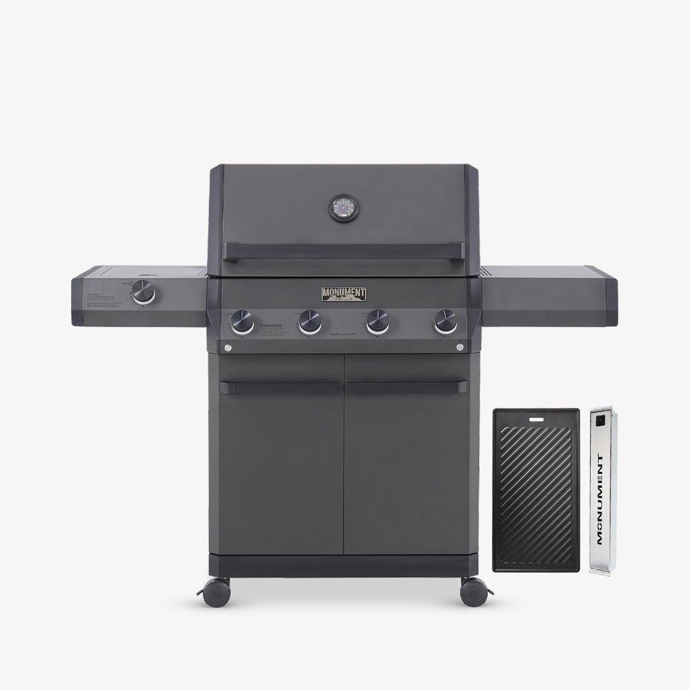 Eminence 425 | Iconic Fortified Propane Gas Grill Eminence 425 & Cast Iron Cooking Plate & Smoker Box