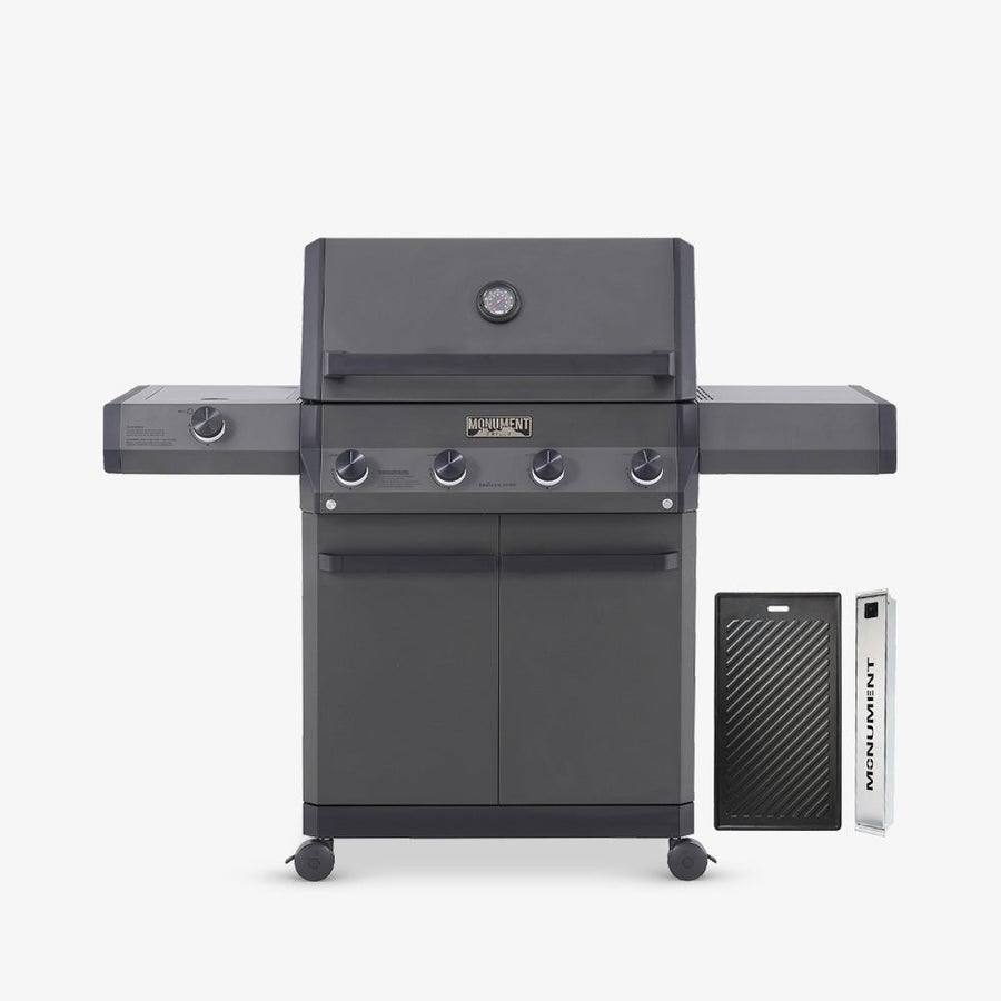 Eminence 425 | Iconic Fortified Propane Gas Grill Eminence 425 & Cast Iron Cooking Plate & Smoker Box