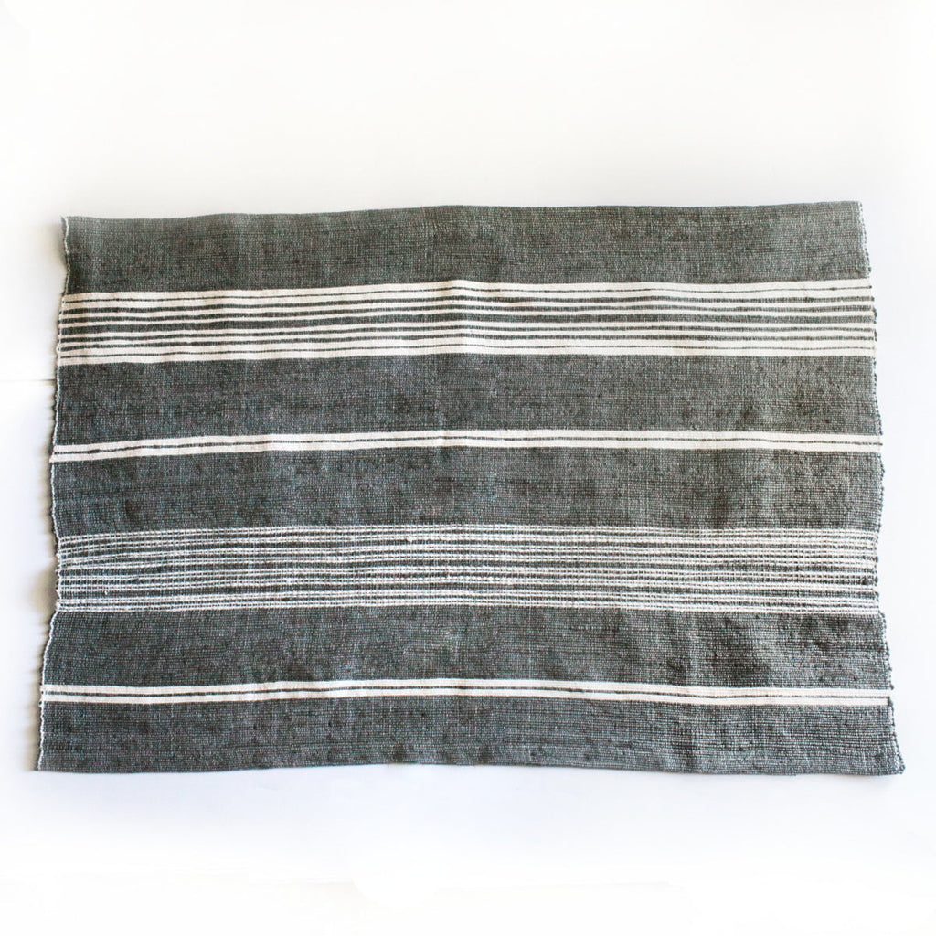 Aden Cotton Bath Mat Grey with Natural