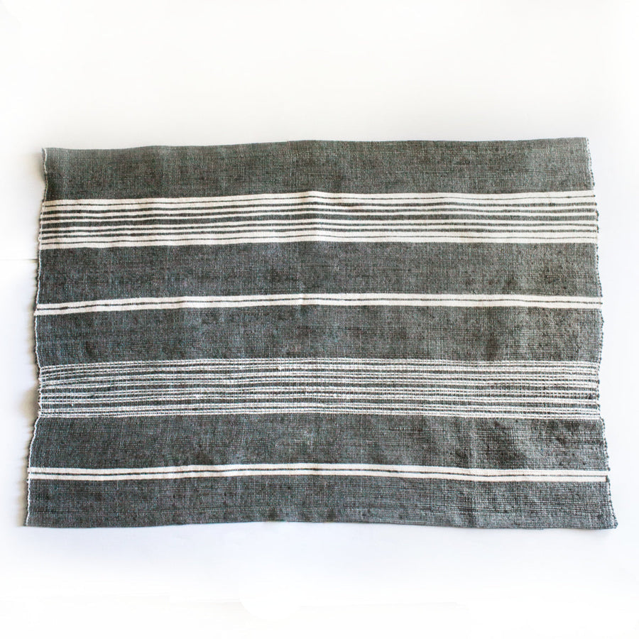 Aden Cotton Bath Mat Grey with Natural