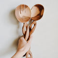 Olive Wood Spiral Salad Servers