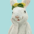 Floral Easter Bunny , 3 Style Options Yellow Flowers