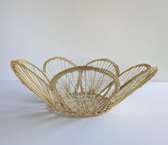 12" Scalloped Woven Bread Basket