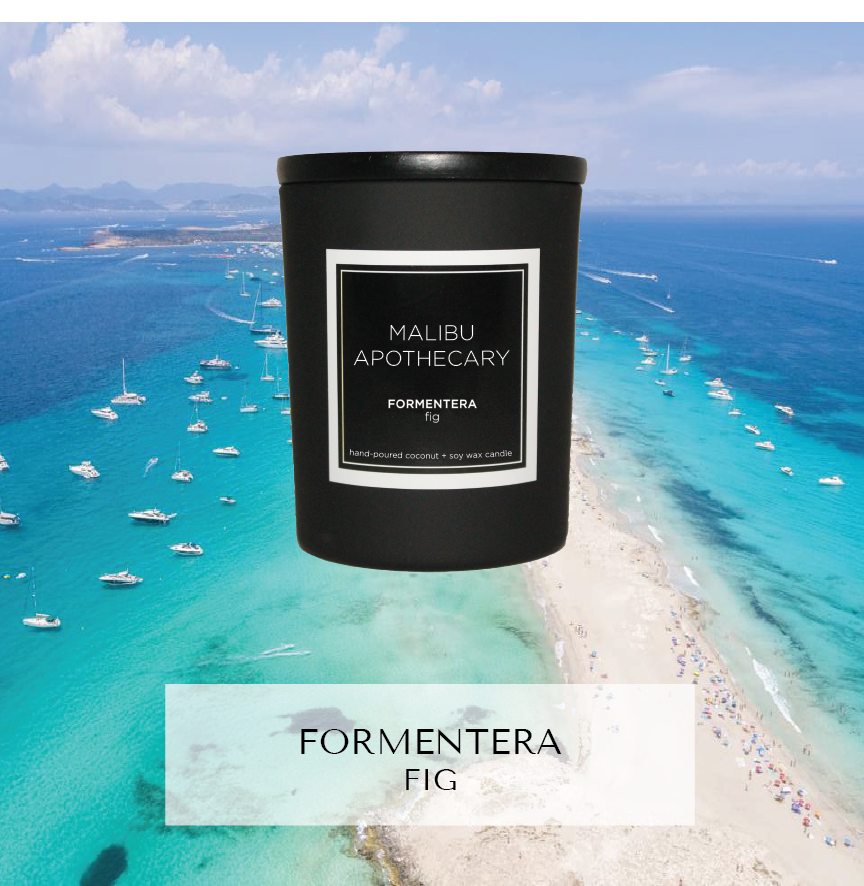Mini Matte Black Candle Formentera