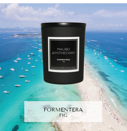 Mini Matte Black Candle Formentera