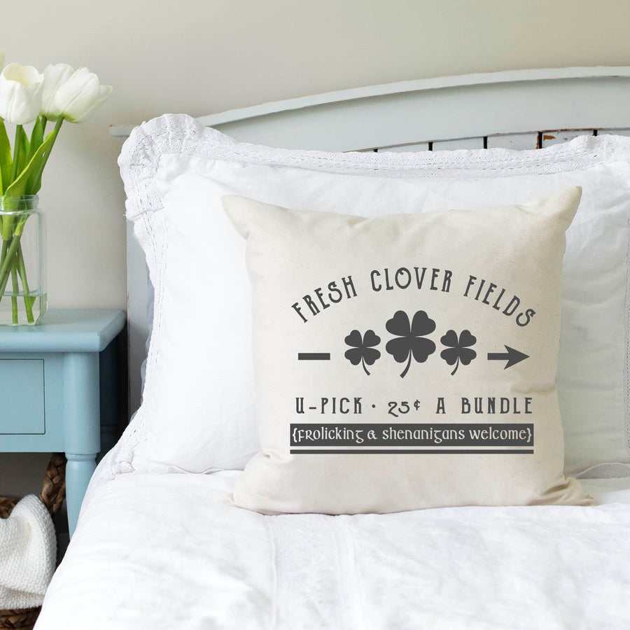 Fresh Clover- 18x18 inch St Patrick's Day Pillow Cover