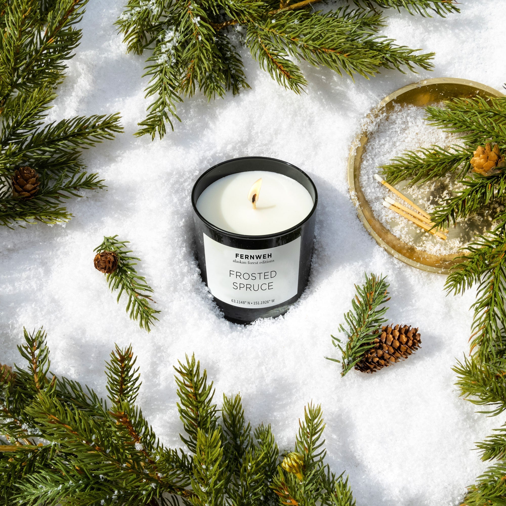 Frosted Spruce Scented Soy Candle Classic (11 oz) Main image