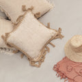 Gaia Hand Stitched Cotton Throw Pillow