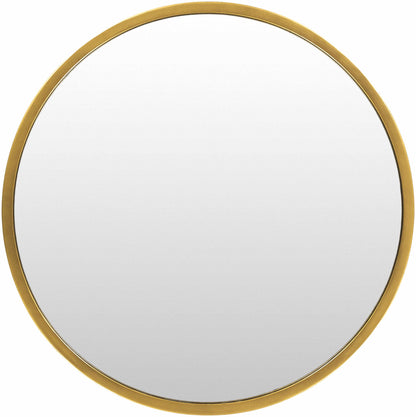 Guindarohan Gold Frame Round Mirror 22" Round