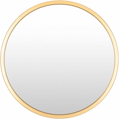 Guindarohan Gold Frame Round Mirror 27" Round