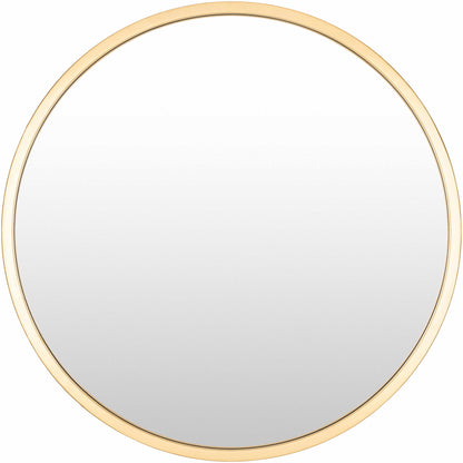 Guindarohan Gold Frame Round Mirror 32" Round