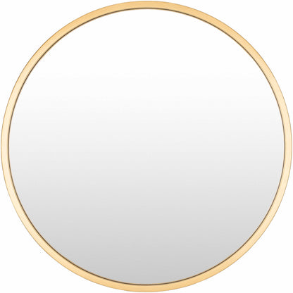 Guindarohan Gold Frame Round Mirror 36" Round
