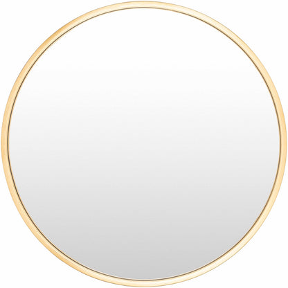 Guindarohan Gold Frame Round Mirror 40" Round