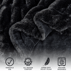 Ruched Faux Fur Throw Blanket – Alondra Collection