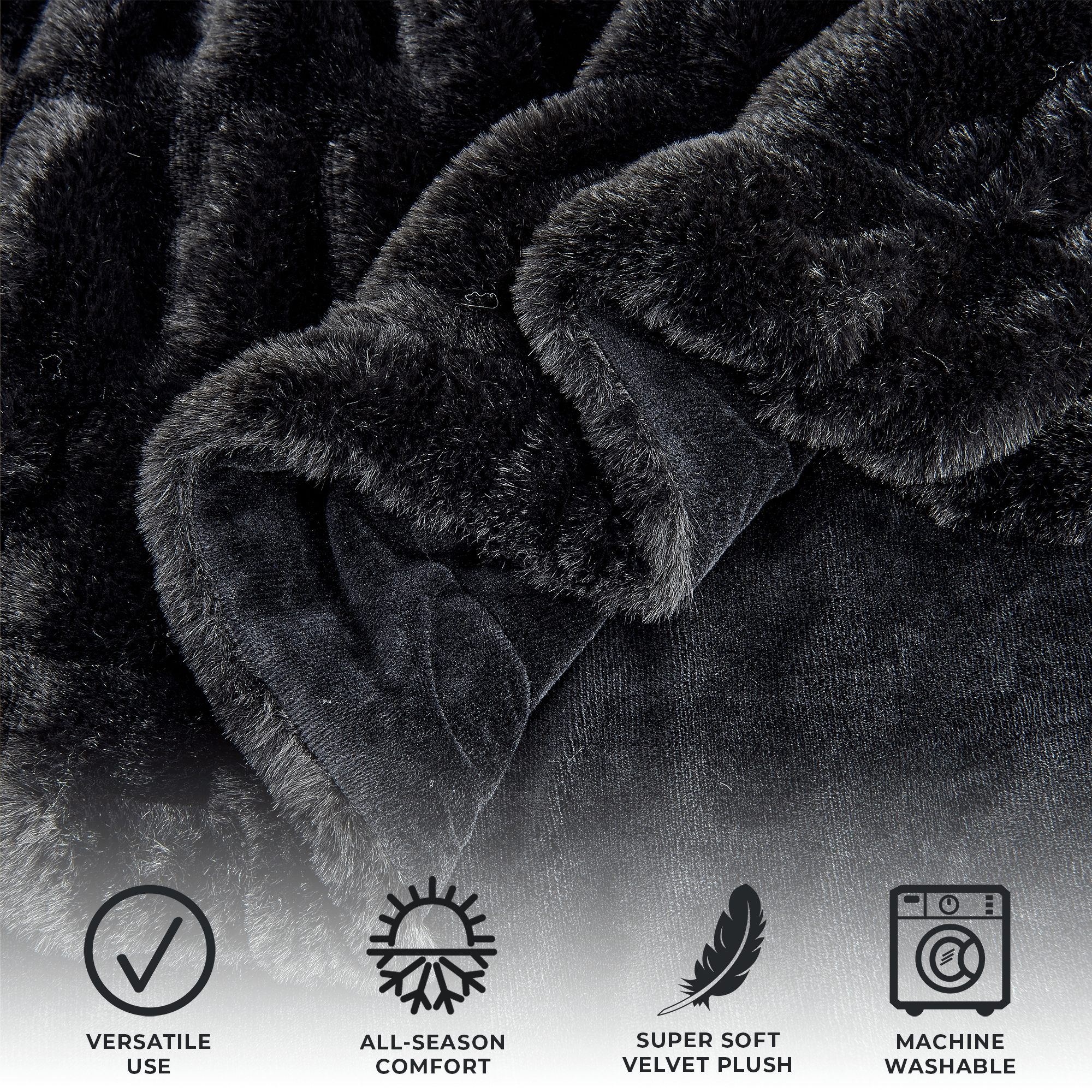 Ruched Faux Fur Throw Blanket – Alondra Collection