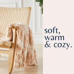 Ruched Faux Fur Throw Blanket – Alondra Collection
