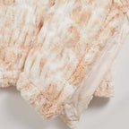 Ruched Faux Fur Throw Blanket – Alondra Collection