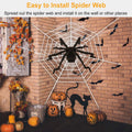 Outdoor 59inch Halloween Spider with 126 inch Tarantula