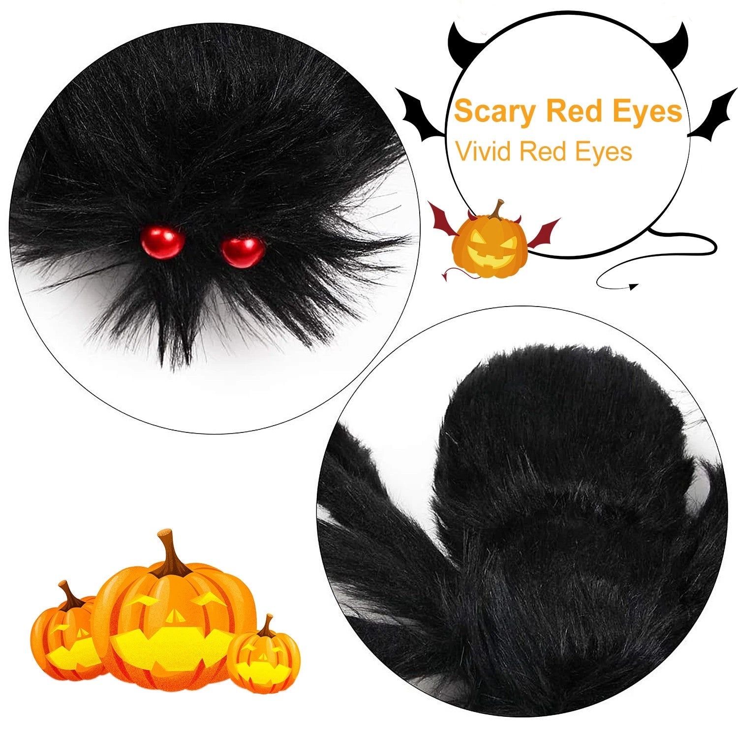 Outdoor 59inch Halloween Spider with 126 inch Tarantula