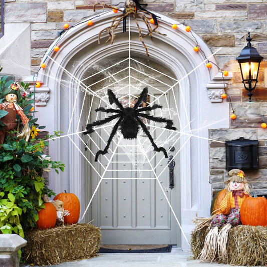 Outdoor 59inch Halloween Spider with 126 inch Tarantula