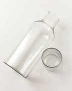 Handblown Hammered Glass Carafe Clear