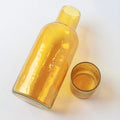 Handblown Hammered Glass Carafe Amber