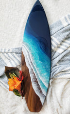 Hardwood Surfboards Black Walnut Tropical Getaway (Blues + Blue Green