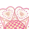 Heartfelt Woven Bread Basket Accented Borders Hot Pink