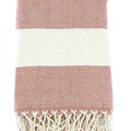 Herringbone Turkish Towel Burgundy
