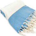 Herringbone Turkish Towel Malibu Blue