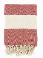 Herringbone Turkish Towel Red