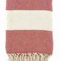 Herringbone Turkish Towel Red