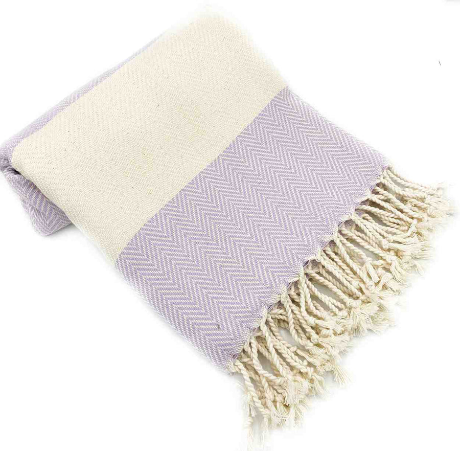 Herringbone Turkish Towel Lilac