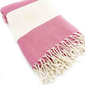 Herringbone Turkish Towel Hot Pink