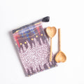 Olive Wood Heart Teaspoon Pair
