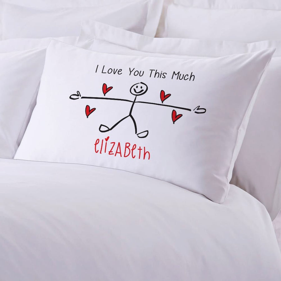 I Love You This Much Personalized Sleeping Pillowcase Default Title