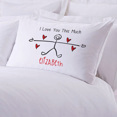 I Love You This Much Personalized Sleeping Pillowcase Default Title
