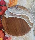 Round Ocean Boards Black Walnut Clear Waves