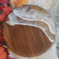 Round Ocean Boards Black Walnut Clear Waves