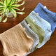 Set of 5 - Boy Burp Cloths in Organic Cotton Double Gauze