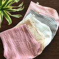 Set of 5 Girls Burp Cloths - Organic Cotton Double Gauze