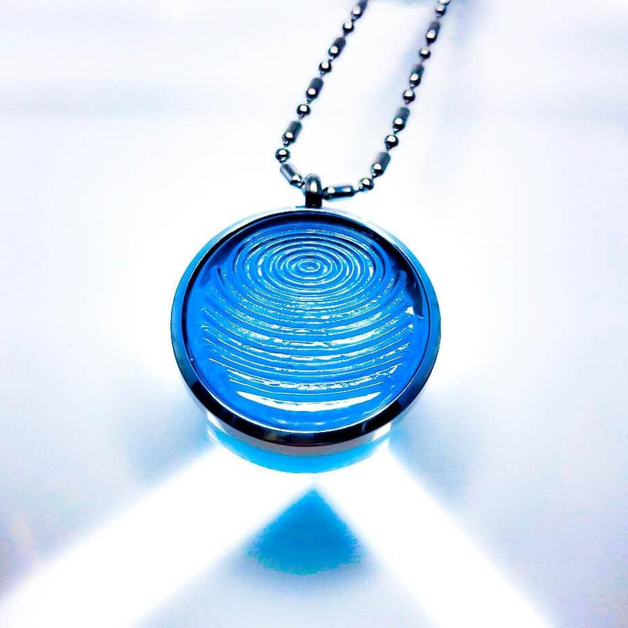 Ion Glass Defense Pendant 31MM Dark Aqua (Blue)