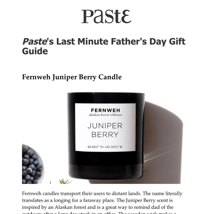 Juniper Berry Scented Soy Candle