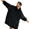 Krifey Wearable Blanket Hoodie Adult Black
